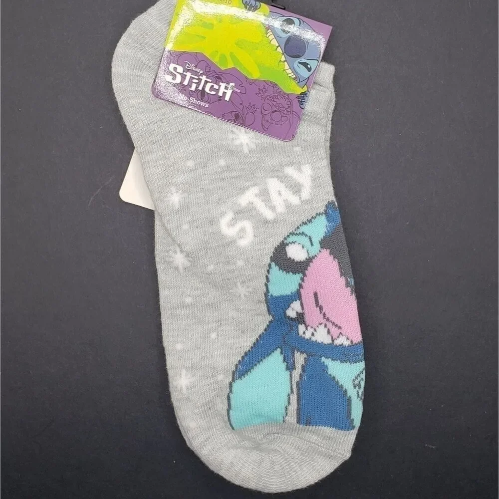 Disney Stitch stay weird no show socks